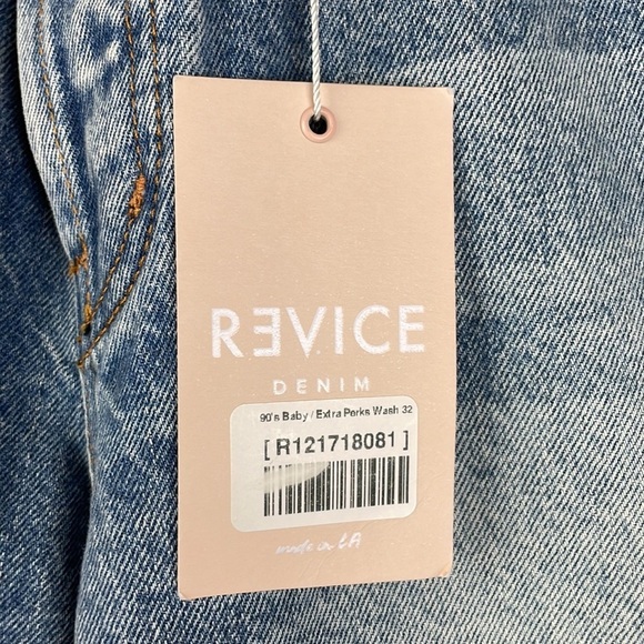 NWT Revice 90s Women Jeans SZ 32 Made in LA Unique Closure High Rise Mom Jean - Picture 5 of 14